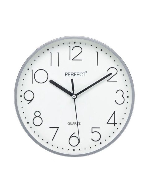 PERFECT Настенные кварцевые часы FX-5814/SILVER