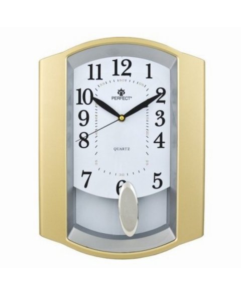 PERFECT Настенные кварцевые часы PW016 -0214/GOLD