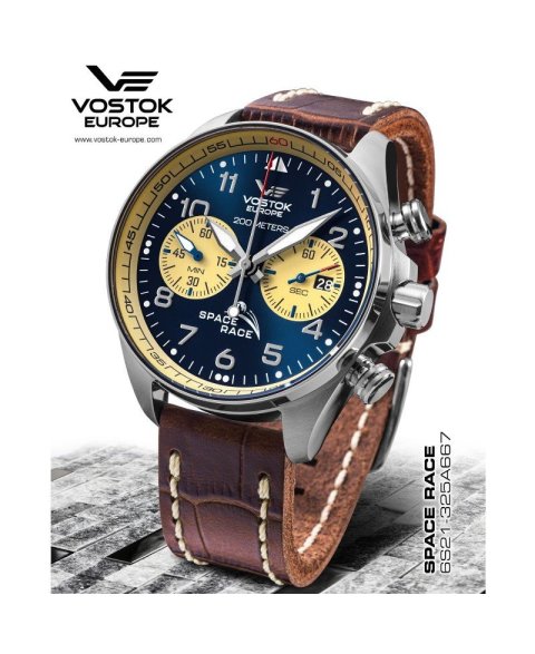 Vostok Europe Space Race Chronograph 6S21-​325A667Le