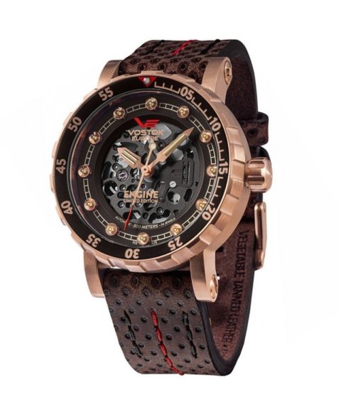 Vostok Europe NH72-571B648 Men's Watch Automatic Engine Limited Edition Black/Rose