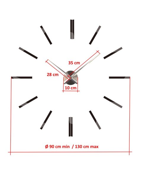 JULMAN labai didelis sieninis laikrodis - rodyklės T4302L