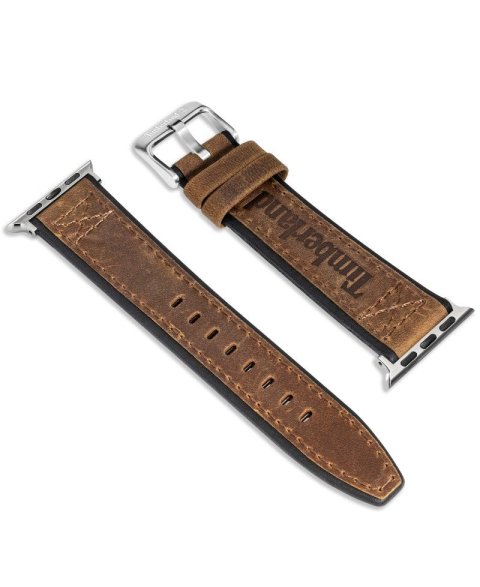 Watch Strap TIMBERLAND STRAP VALDIVIAN L BROWN LEATHER SS 22 mm