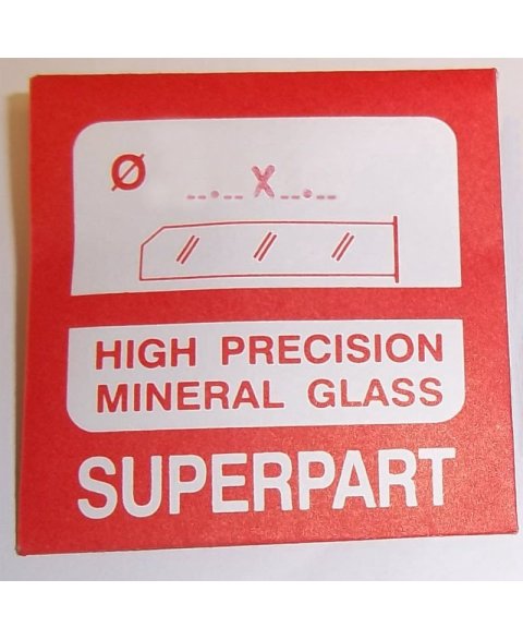 38.0X1,0mm Mineral. Glass for watches