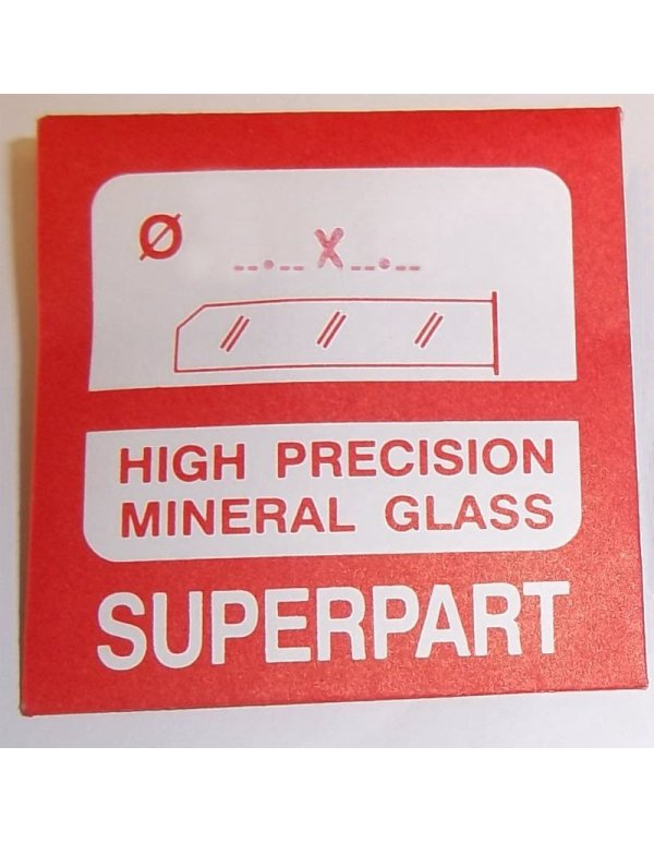38.0X1,0mm Mineral. Glass for watches