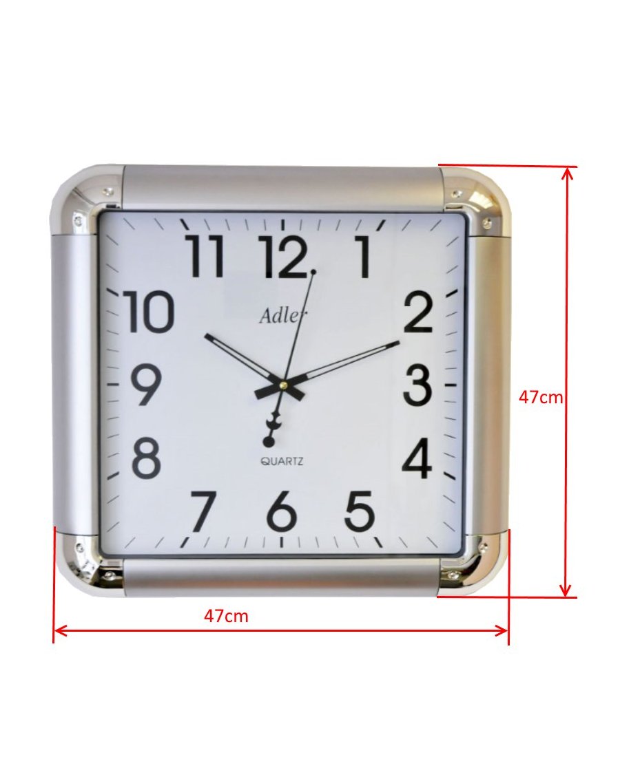 ADLER 30133 SILVER Quartz Wall Clock