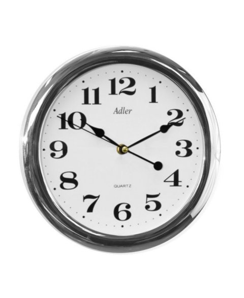 ADLER 30021 SILVER MAT Quartz Wall Clock