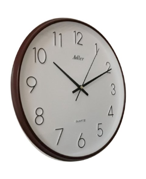 ADLER 30158BR/WH Quartz Wall Clock