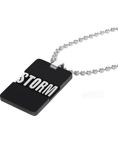 Vėrinys Storm 3D Tag Necklace (Slate)